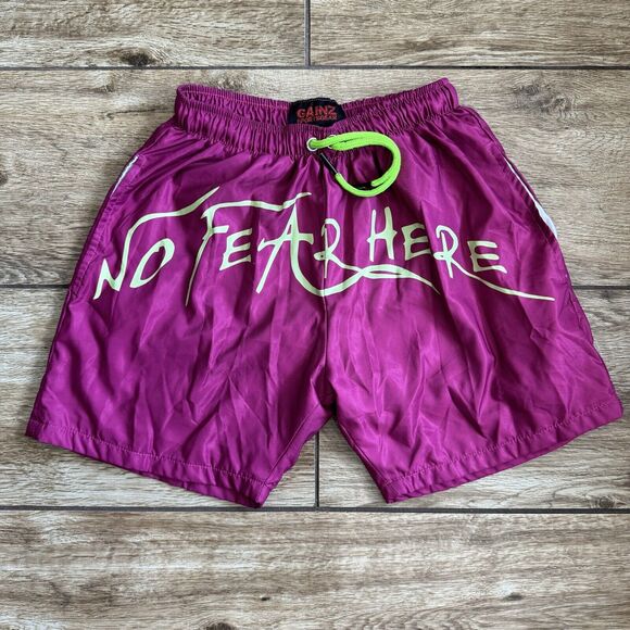 Gainz Sportsgear NO FEAR HERE Shorts Size Medium - Picture 2 of 9